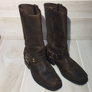 harley davidson square toe boots
